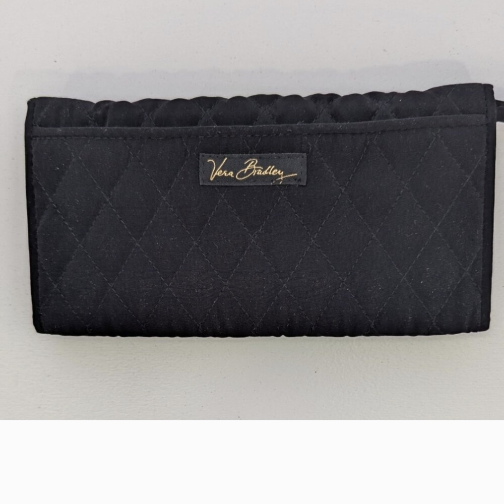 Vera Bradley Black Quilted Wristlet Wallet
